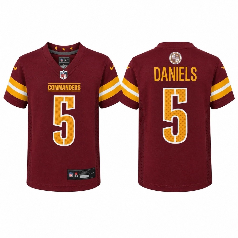 Nike Jayden Daniels Washington Commanders 5 Toddler 3T Burgundy Jersey 9Z1T1N9P9